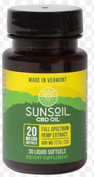 K4, CBD 20mg Soft Gels, Sunsoil