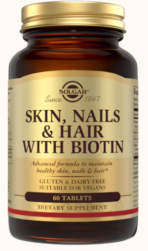 I5, Skin Nails and Hair plus Biotin, 60 Tabs, Solgar