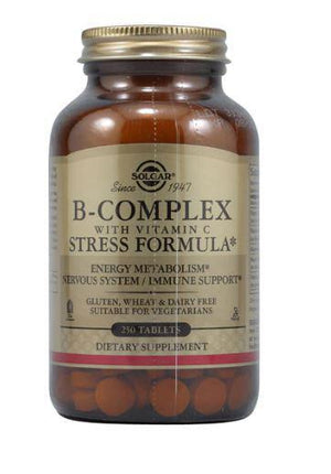 C1, B-Complex with Vitamin C, Stress Formula, 250 Tabs, Solgar