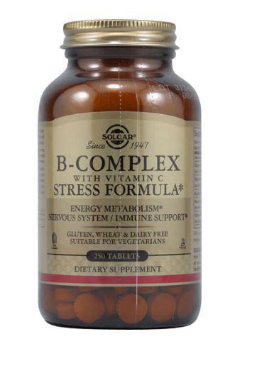 C1, B-Complex with Vitamin C, Stress Formula, 250 Tabs, Solgar