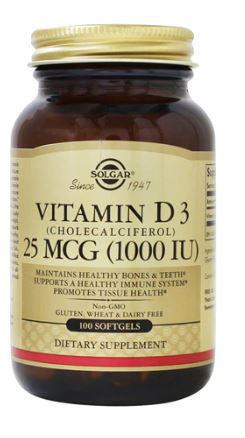D1, Vitamin D3 (Cholecalciferol) 25 mcg (1000 IU), 100 Chewable Tabs