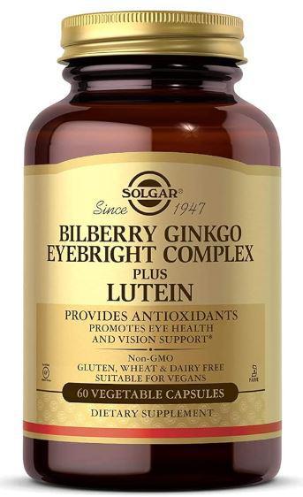 Solgar Bilberry Ginkgo Eyebright Complex +Lutein