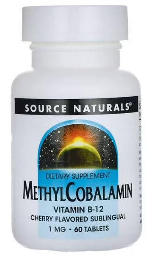C2-R, Methylcobalamin, Vitamin B-12, Cherry Flavor, 1 mg, 60 Lozenges, Source Naturals