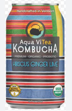 Aqua ViTea Hibiscus Ginger Lime Kombucha