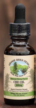CBD Hemp 600mg, Grasse River Hemp