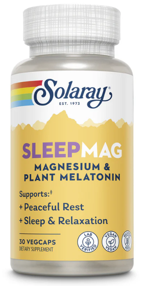 F5, SleepMag Magnesium & Plant Melatonin, Solaray