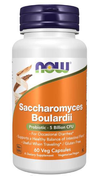 Saccharomyces boulardii probiotic, 60 VCAPS, NOW