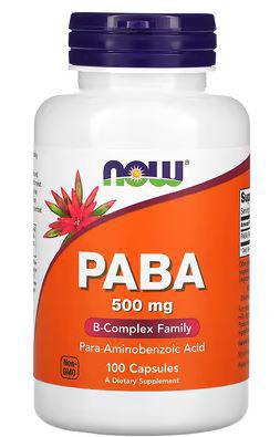 C2, PABA, 500 mg, 100 Veg Caps, NOW