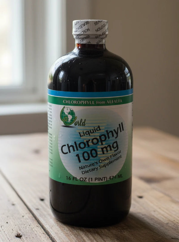 A4, Liquid Chlorophyll, 100 mg, 16 fl oz, World Organic