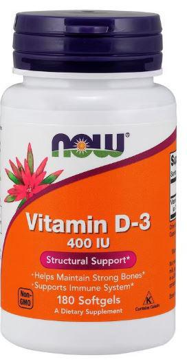 D1, VIT D3 400 IU 180 SGELS (04/28)