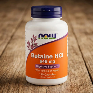A1, Betaine HCI, 648 mg, 120 Veg Caps, NOW